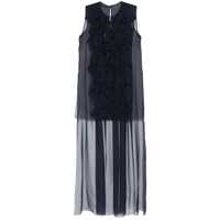 Bluze Alberta Ferretti Ruched Chiffon Long Blouse In Silk Femei