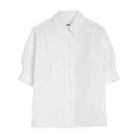 Bluze Jil Sander White Blouse With Puff And 3/4 Length Sleeves Femei