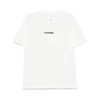 Tricouri Jil Sander White T-Shirt With Logo Print Barbati