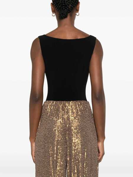 Body-uri NORMA KAMALI Norma Kamali V-Necked Bodysuit Black Femei (BM 16960890) 4