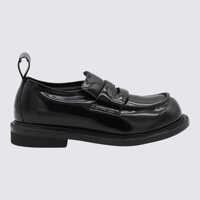 Mocasini Moschino Black Leather Loafers Barbati