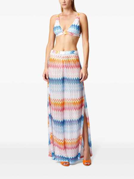 Pantaloni casual MISSONI BEACHWEAR Missoni Multicolor Viscose Pants RED Femei (BM 16962447) 3
