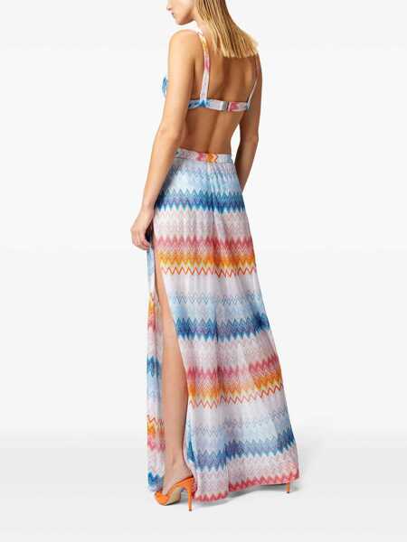 Pantaloni casual MISSONI BEACHWEAR Missoni Multicolor Viscose Pants RED Femei (BM 16962447) 4