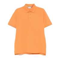 Tricouri Polo Etro Orange Cotton Polo Shirt With Embroidered Logo Barbati