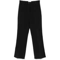 Pantaloni casual Elisabetta Franchi Black Trouser With Satin Bands Femei