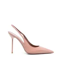 Balerini Paris Texas Shiny Leather Slingback In Pink Femei