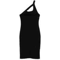 Rochii Mm6 Maison Margiela Black Dress With Crossed Straps On The Shoulder Femei