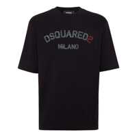 Tricouri DSQUARED2 DSQUARED2 Black Cotton T-Shirt With Print