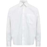 Camasi Mm6 Maison Margiela White Cotton Shirt With Pocket Barbati