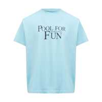 Tricouri Mm6 Maison Margiela Light Blue Cotton T-Shirt With Front Writing Barbati