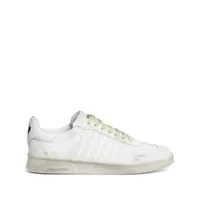 Sneakers DSQUARED2 Sneakers Boxer In White Leather With Stripes Barbati