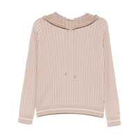 Bluze de trening Liu Jo Liu Jo Striped Beige Sand-Colored Hoodie