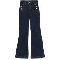 Blugi Liu Jo Dark Blue Flared Jeans With Silver Buttons Femei