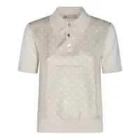 Tricouri Polo Tory Burch Printed Silk Polo Shirt Femei