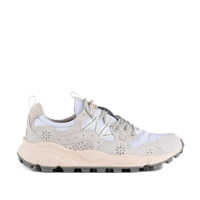Sneakers Flower Mountain Yamano 3 Uni White And Beige Suede And Nylon Sneakers Femei
