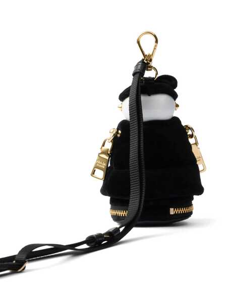 Accesorii Prada Prada Logo-Plaque Robot Bag Charm Black Femei (BM 16976466) 2