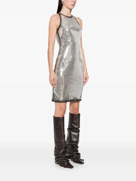 Rochii THE ATTICO The Attico Sequin-Embellished Mini Dress SILVER Femei (BM 16976844) 3
