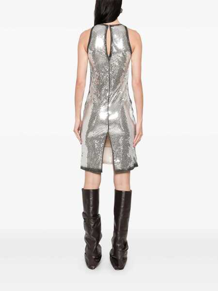 Rochii THE ATTICO The Attico Sequin-Embellished Mini Dress SILVER Femei (BM 16976844) 4