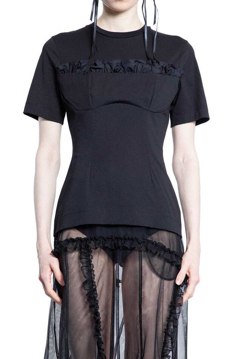 Topuri SIMONE ROCHA Simone Rocha T-Shirts & Tank Tops Black Femei (BM 16978530) 1