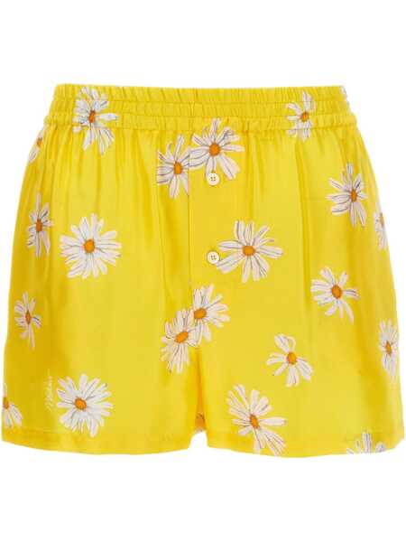 Pantaloni casual Moschino Moschino Margherite Print Shorts YELLOW Femei (BM 16980609) 1