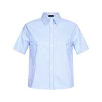 Topuri Liu Jo Liu Jo Blue Short-Sleeve Shirt With Glitter