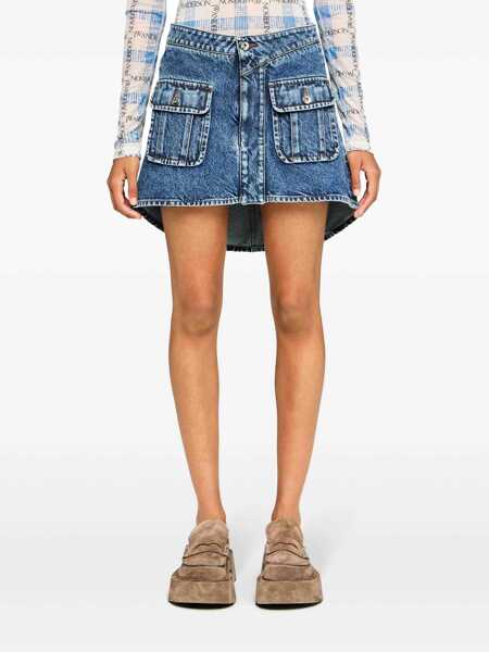 Fuste JW Anderson JW Anderson Curved Mini Skirt MID BLUE Femei (BM 16982265) 3
