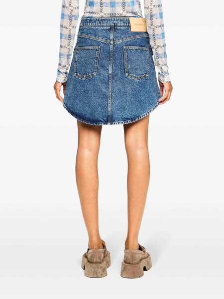 Fuste JW Anderson JW Anderson Curved Mini Skirt MID BLUE Femei (BM 16982265) 4