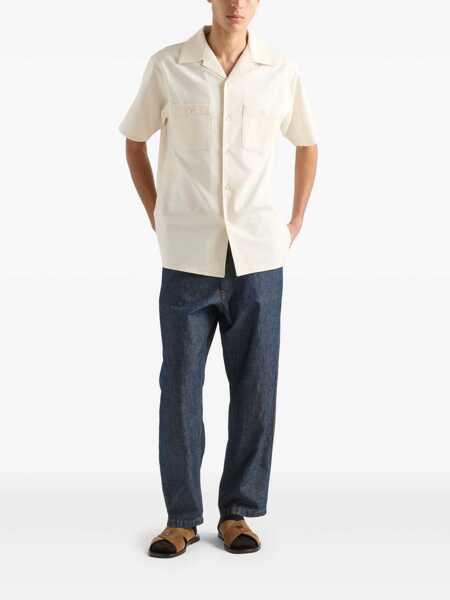 Pantaloni Prada Prada Chambray Pants Blue Barbati (BM 16982742) 2