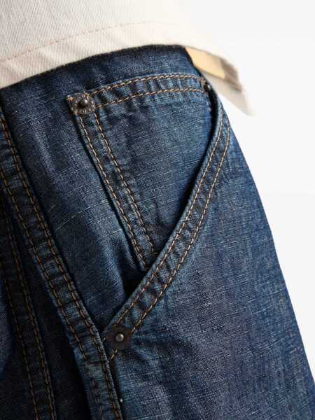 Pantaloni Prada Prada Chambray Pants Blue Barbati (BM 16982742) 5