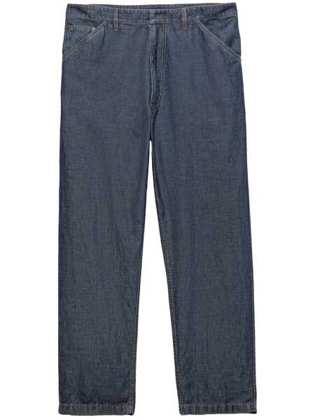 Pantaloni Prada Prada Chambray Pants Blue Barbati (BM 16982742) 1