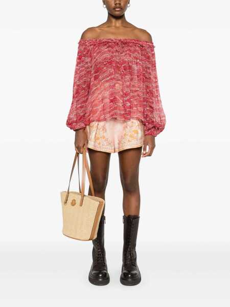 Bluze Isabel Marant Isabel Marant toile Vutti Red Flared Blouse With Print RED Femei (BM 16983228) 2