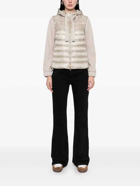 Geci de iarna Herno Herno Bimaterial Down Jacket With Hood Beige Femei (BM 16983702) 2