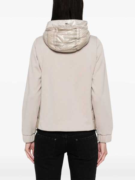 Geci de iarna Herno Herno Bimaterial Down Jacket With Hood Beige Femei (BM 16983702) 4
