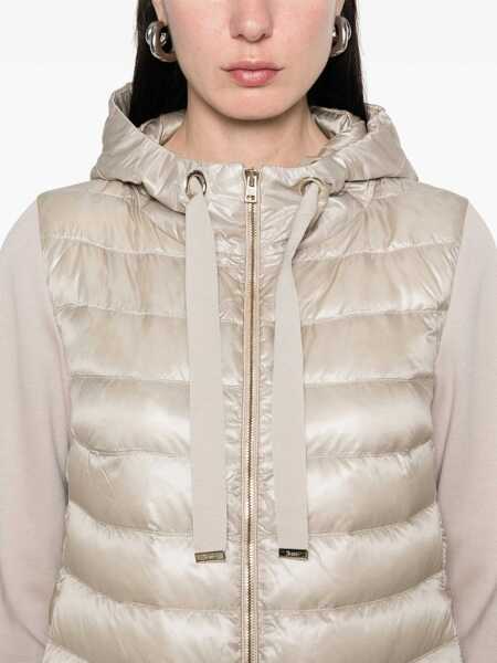 Geci de iarna Herno Herno Bimaterial Down Jacket With Hood Beige Femei (BM 16983702) 5