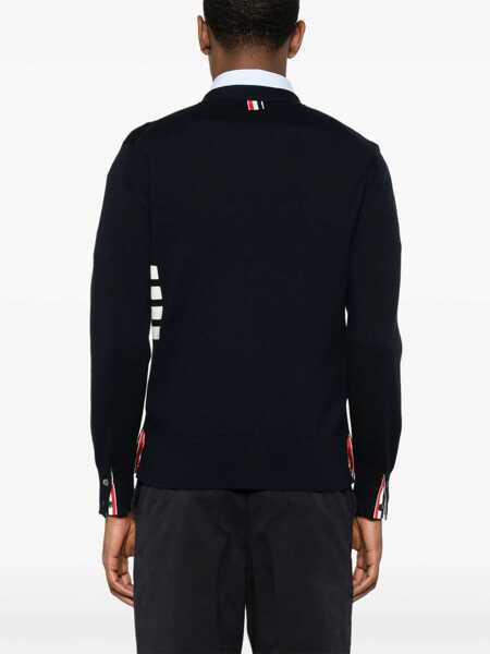 Cardigane Thom Browne Thom Browne Knitwear BLUE Barbati (BM 16984785) 4