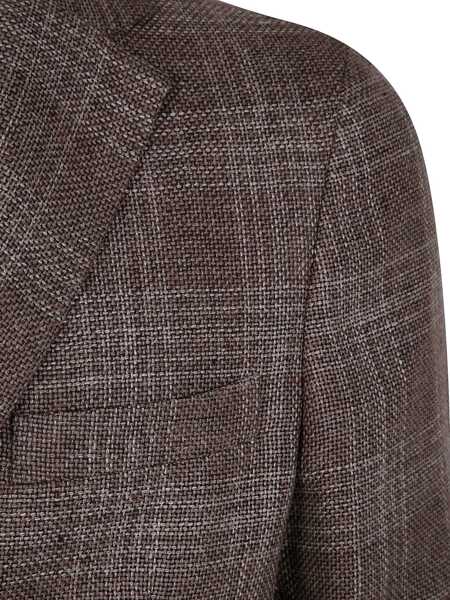 Geci ZEGNA Zegna Wool And Linen Jacket Clothing BROWN Barbati (BM 16985958) 3