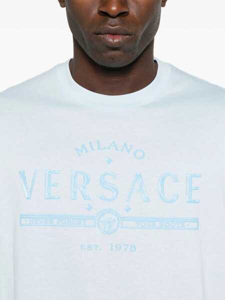 Tricouri Versace T-Shirt With Logo AZURE Barbati (BM 16988389) 4