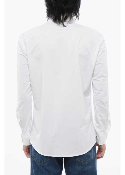 Camasi casual Brian Dales Nylon Stretch Shirt With Spread Collar White Barbati (BM 16988488) 2