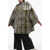 Woolrich Plaid Check Nylon Hawthorn Hooded Cape Military Green