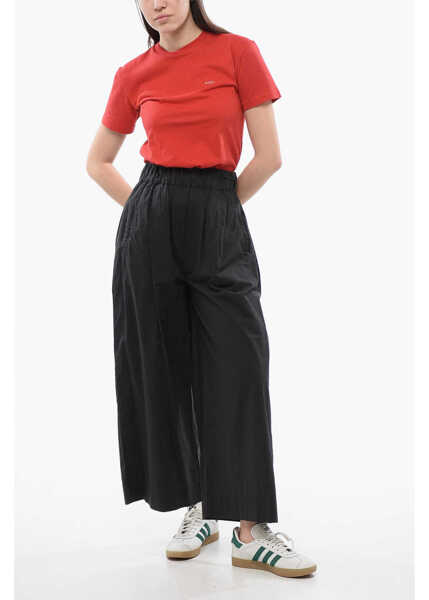 Pantaloni casual Woolrich Popeline Cotton Cropped Fit Pants Black Femei (BM 16988554) 4