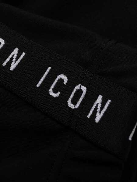 Sutiene DSQUARED2 Icon Wired Sporty Bra With Logoed Details Black Femei (BM 16988557) 3