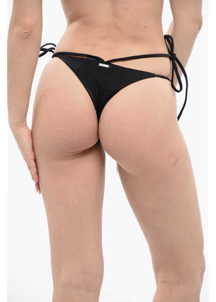 Bikini DSQUARED2 Solid Color Bikini Bottoms With Laces To Wrap Around The Wai Black Femei (BM 16988560) 2