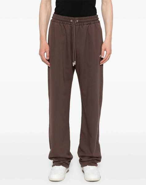 Pantaloni de trening Off-White Embroidered Brushed Cotton Rain Drum Joggers Brown Barbati (BM 16988578) 3