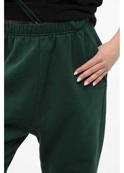 Pantaloni de trening DSQUARED2 Cotton Joggers With Drawstring Waist Military Green Femei (BM 16988767) 3