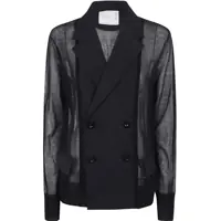 Sacouri Semi-transparent Blazer Jacket Femei