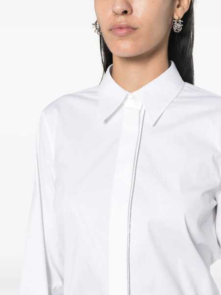 Camasi casual Brunello Cucinelli Shirt with embellishments BIANCO Femei (BM 16988962) 5