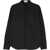 Off-White Cotton Poplin Shirt With Cut Out Details Black