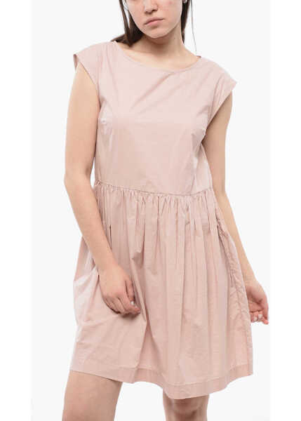 Rochii scurte Woolrich Popeline Cotton Sleeveless Dress Pink Femei (BM 16989100) 4