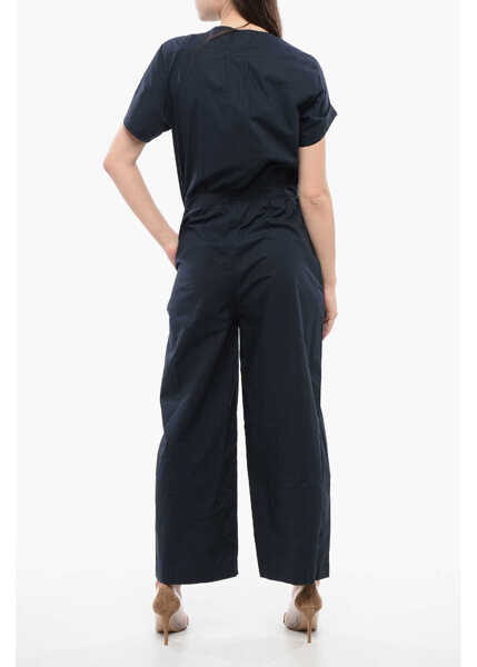 Salopete Woolrich Buttoned Short Sleeved Jumpsuit Midnight Blue Femei (BM 16989115) 2