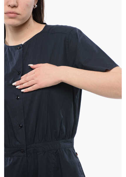 Salopete Woolrich Buttoned Short Sleeved Jumpsuit Midnight Blue Femei (BM 16989115) 3